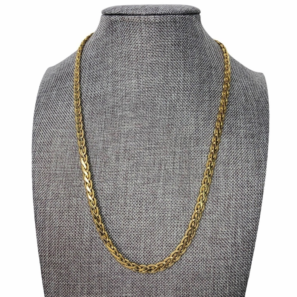 Vintage Napier Textured Braided Chain Necklace